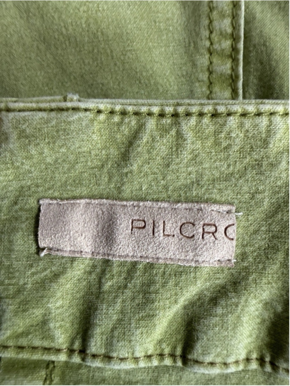 ANTHROPOLOGIE PILCRO THE SKIPPER HIGH RISE CROP PATCH POCKET PANTS MOSS Sz 28 - Picture 8 of 14